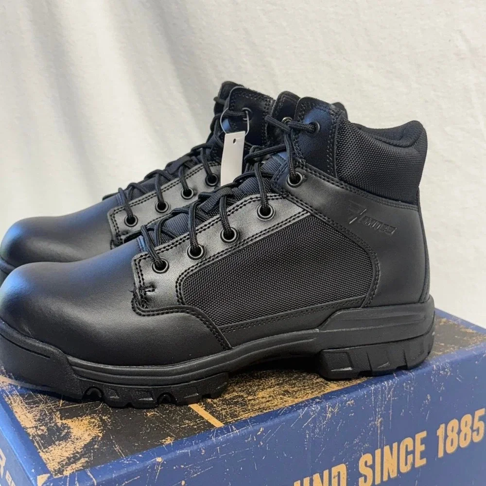 Bates tactical sport black leather zip/lace up boots Men's Size US 8